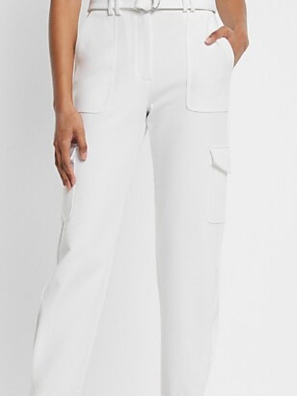 Express Super High Waisted Belted Cargo Ankle Pants - Size 8